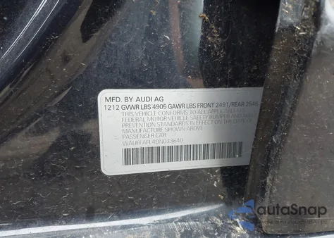 2013 Audi A4 2.0T Premium из США, поврежденный, VIN WAUFFAFL4DN033640